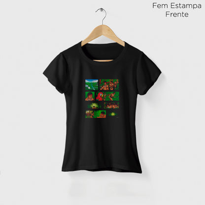 Camiseta Amazônia HISTORIA EM QUADRINHOS - PRETO - cód 0176