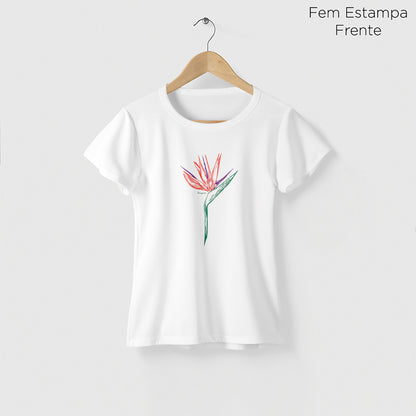Camiseta Amazônia ESTRELÍCIA - BRANCO - cód 0196