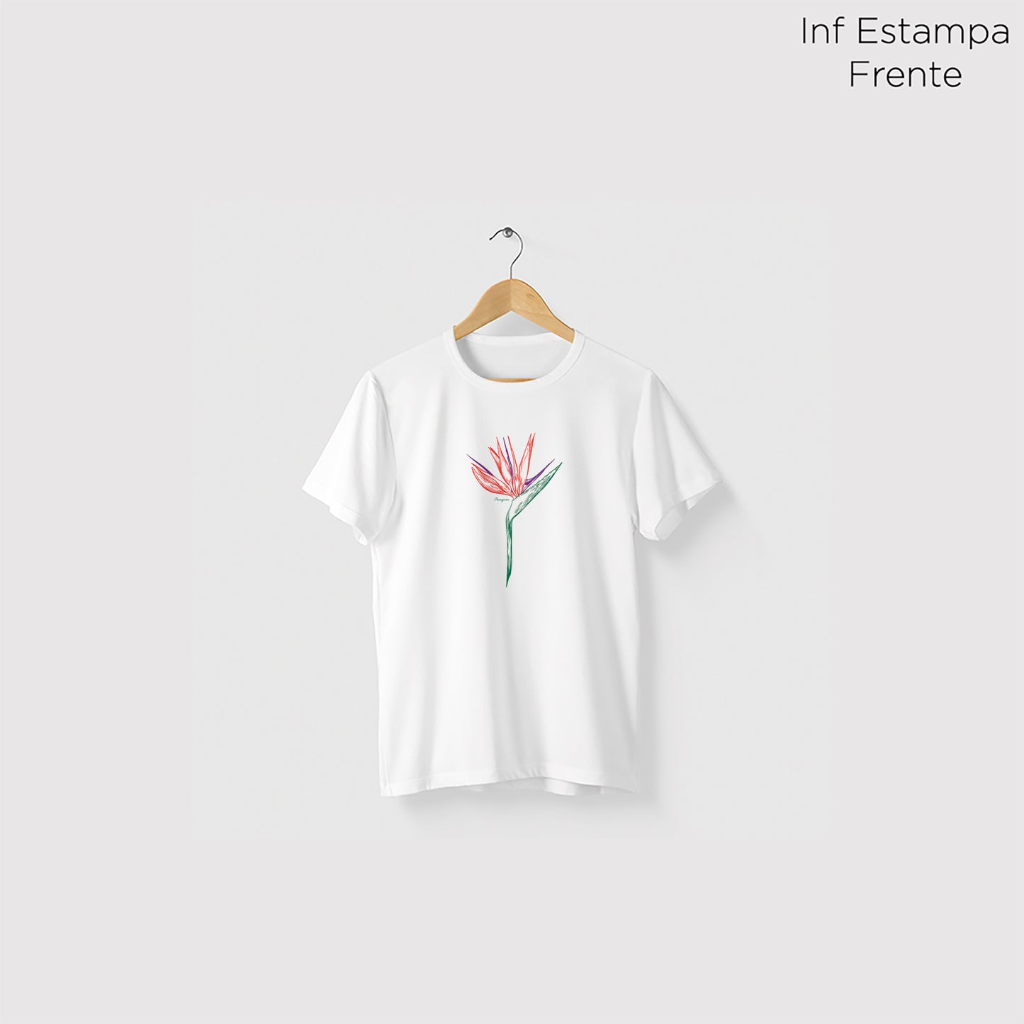 Camiseta Amazônia ESTRELÍCIA - BRANCO - cód 0196