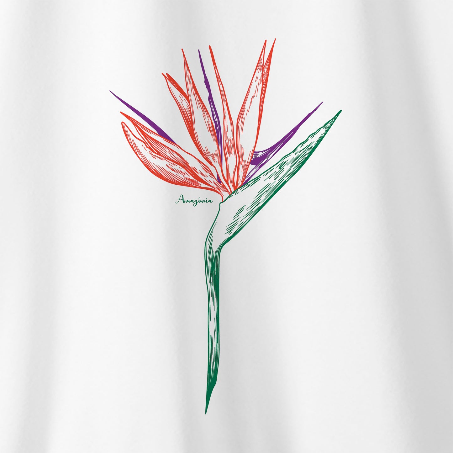 Camiseta Amazônia ESTRELÍCIA - BRANCO - cód 0196