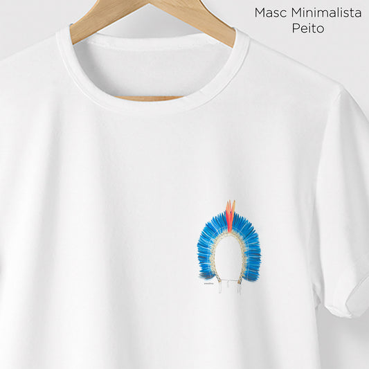 Camiseta Amazônia COCAR INDÍGENA - BRANCO - cód 0243