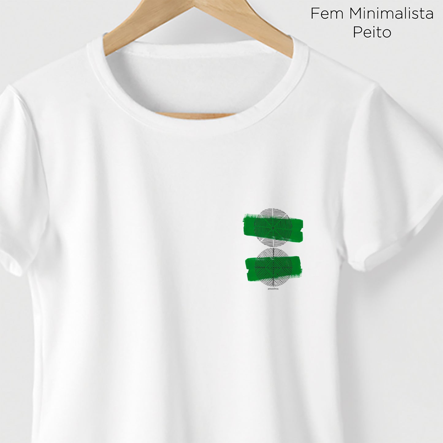 Camiseta Amazônia ARTE GRAFISMO - BRANCO - cód 0317