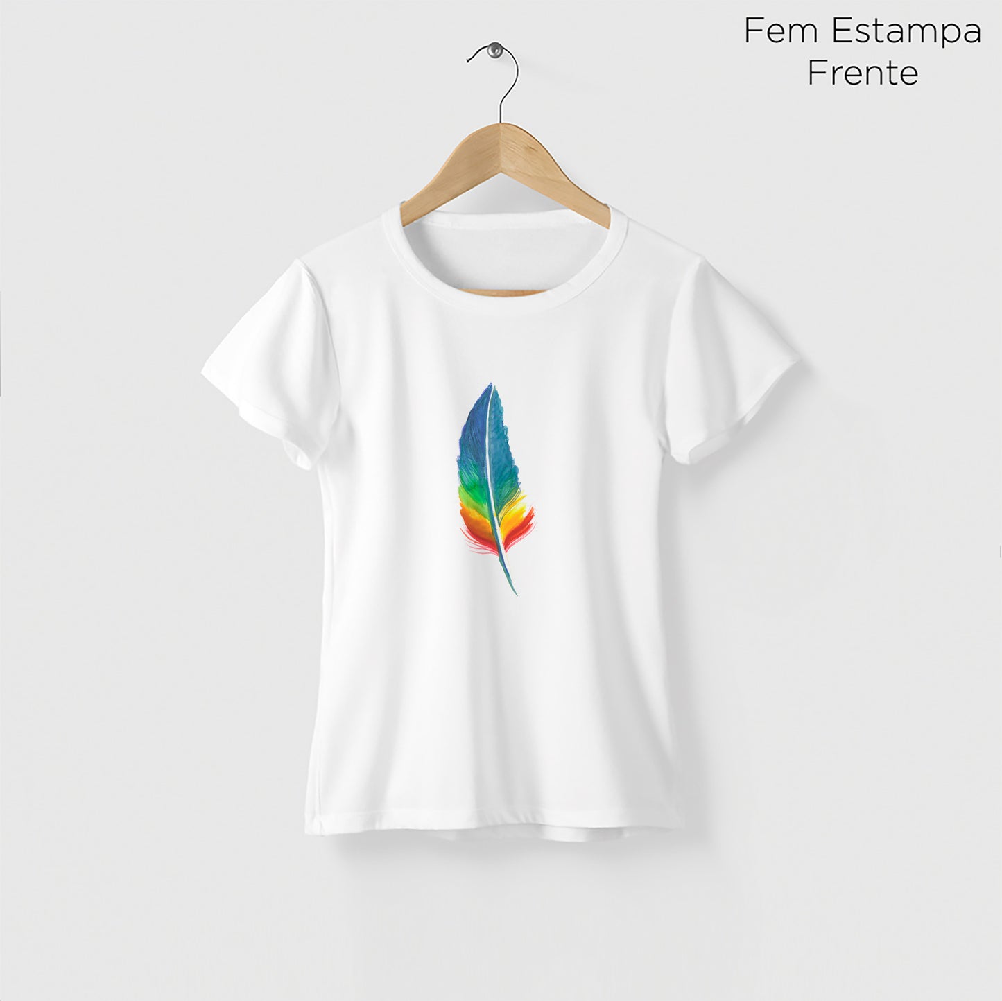 Camiseta Amazônia PENA AQUARELA - BRANCO - cód 0361