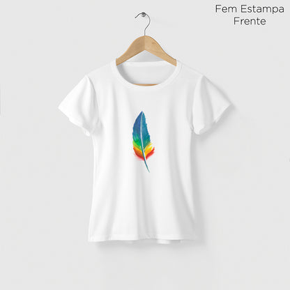 Camiseta Amazônia PENA AQUARELA - BRANCO - cód 0361