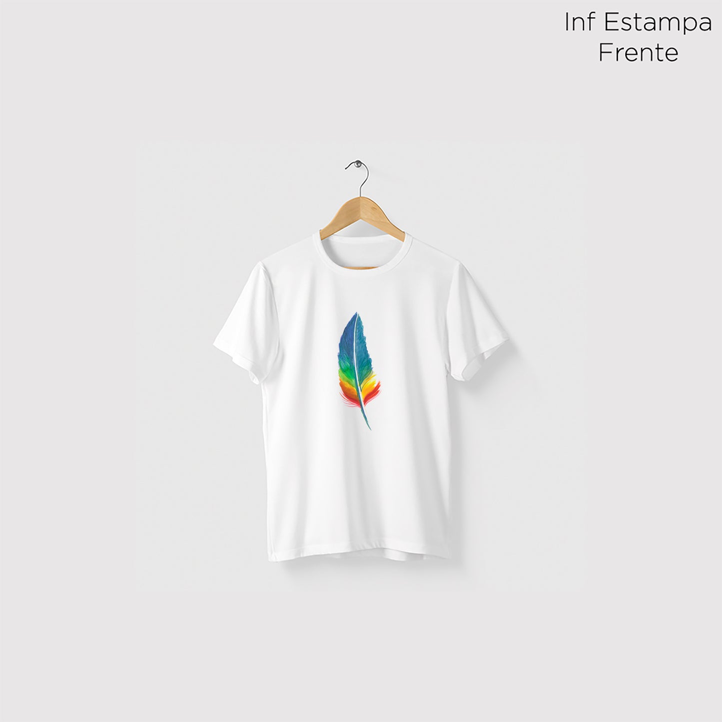 Camiseta Amazônia PENA AQUARELA - BRANCO - cód 0361