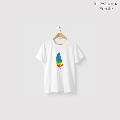 Camiseta Amazônia PENA AQUARELA - BRANCO - cód 0361