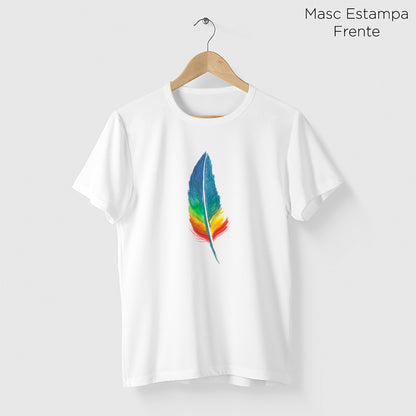 Camiseta Amazônia PENA AQUARELA - BRANCO - cód 0361