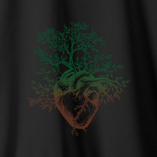 Camiseta Amazônia ÁRVORE CORAÇÃO - PRETO - cód 0371