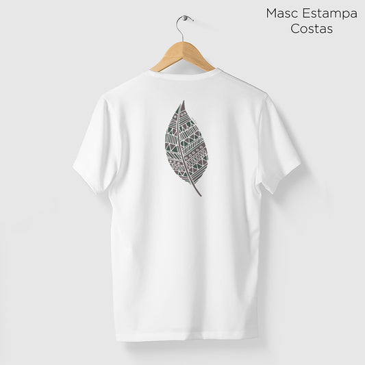 Camiseta Amazônia FOLHA GRAFISMO - BRANCO - cód 0397