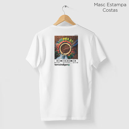Camiseta Amazônia TERRA INDIGENA - BRANCO - cód 0410