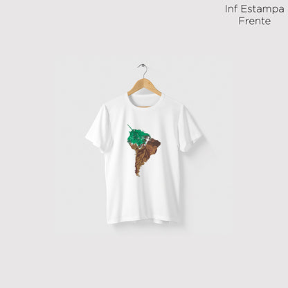 Camiseta Amazônia FOLHA AMAZÔNIA - BRANCO - 0426