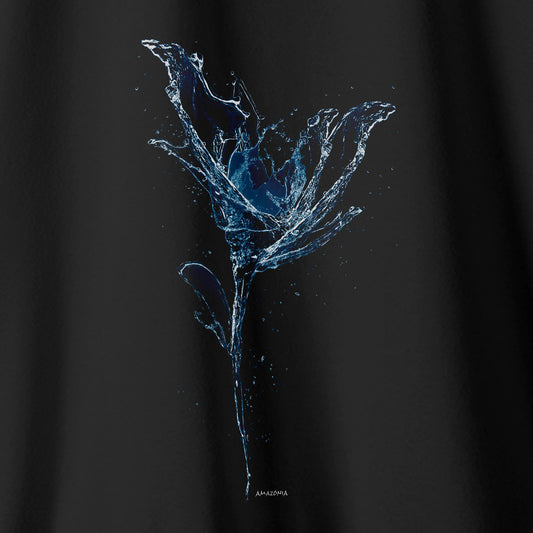 Camiseta Amazônia FLOR ÁGUA - PRETO - cód 0458