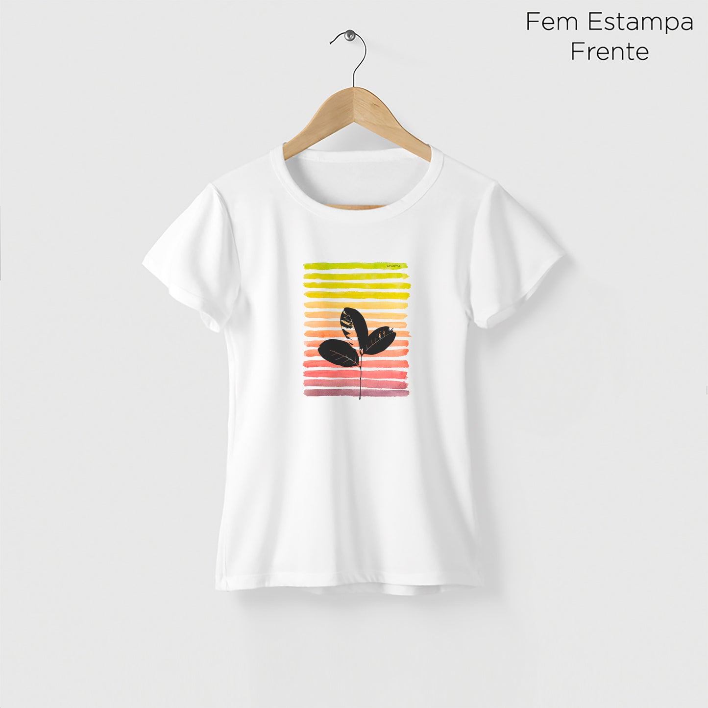 Camiseta Amazônia CORES PLANTA - BRANCO - cód 0467