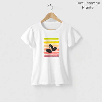 Camiseta Amazônia CORES PLANTA - BRANCO - cód 0467