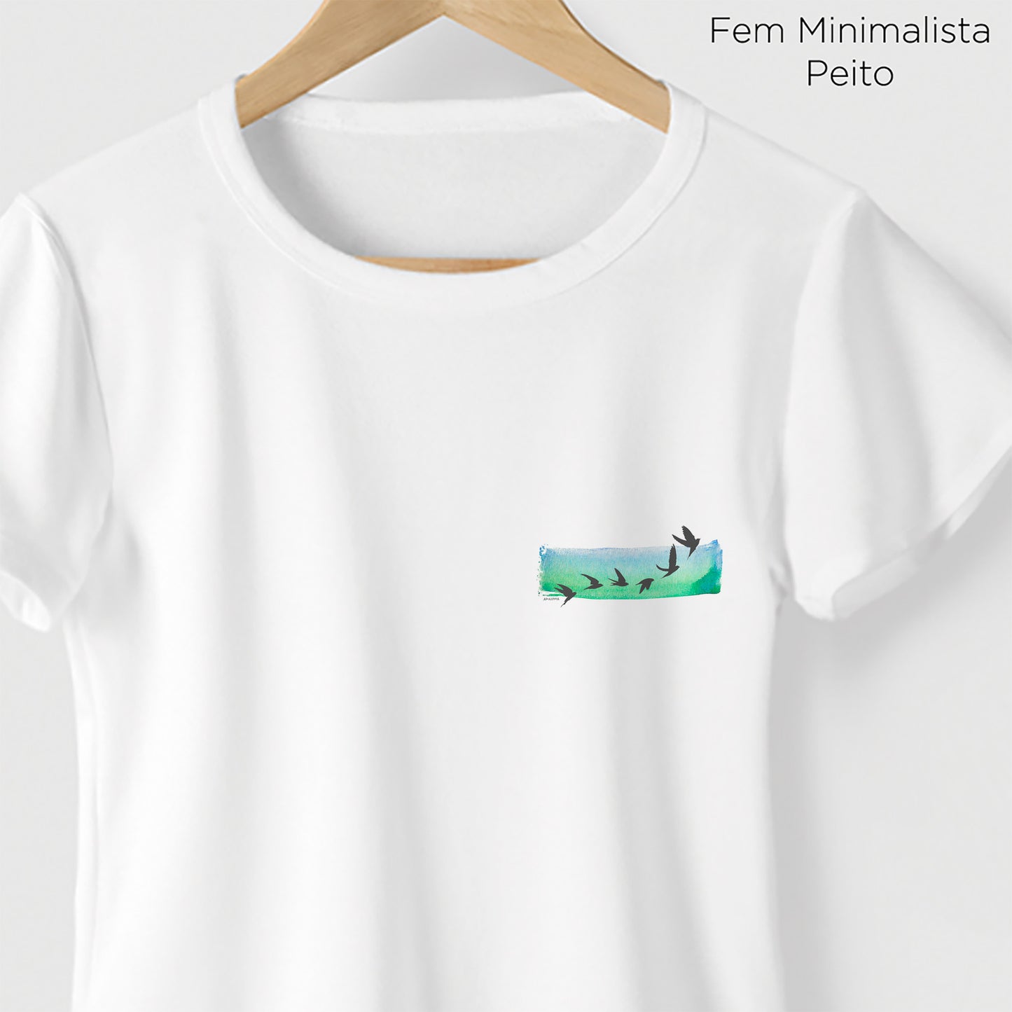 Camiseta Amazônia VOAR - BRANCO - cód 0497
