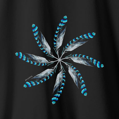 Camiseta Amazônia MANDALA 8 PENAS - PRETO - cód 0522