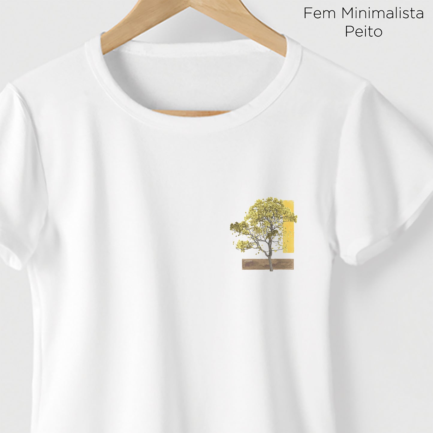Camiseta Amazônia IPÊ AMARELO CORES - BRANCO - cód 0554