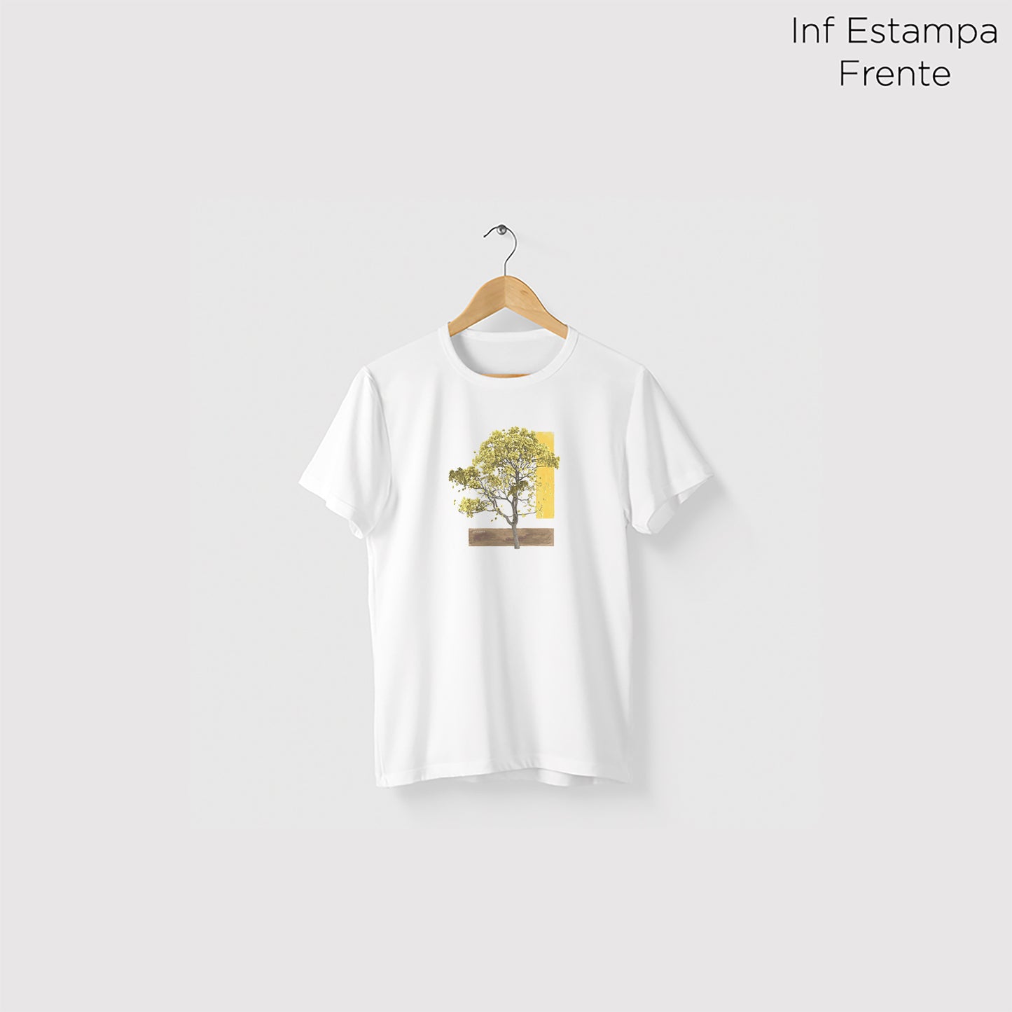Camiseta Amazônia IPÊ AMARELO CORES - BRANCO - cód 0554