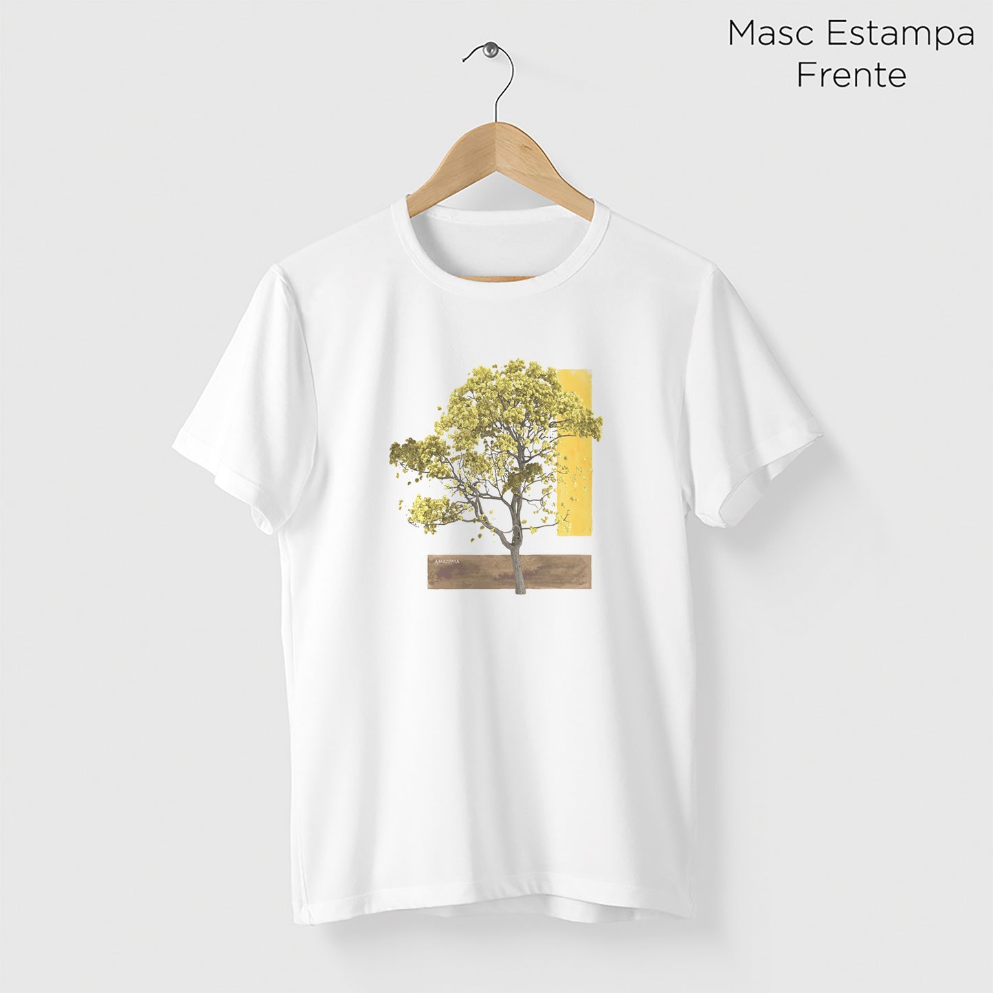 Camiseta Amazônia IPÊ AMARELO CORES - BRANCO - cód 0554