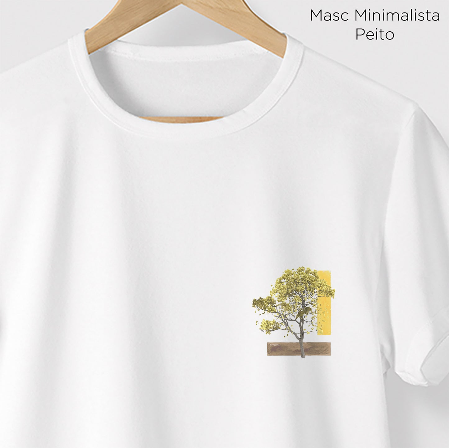 Camiseta Amazônia IPÊ AMARELO CORES - BRANCO - cód 0554