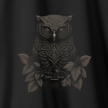 Camiseta Amazônia CORUJA TRIBAL - PRETO - cód 0561