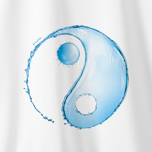 Camiseta Amazônia YIN YANG ÁGUA - BRANCO - cód 0565