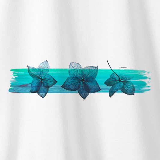 Camiseta Amazônia TINTA FLORES - BRANCO - cód 0578