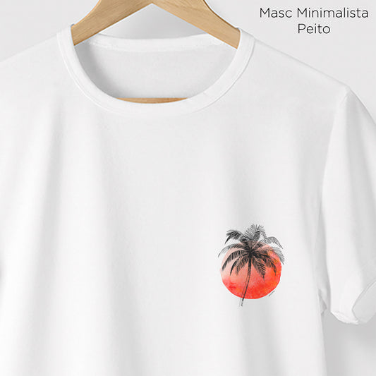 Camiseta Amazônia SUNSET PALM - BRANCO - cód 0581