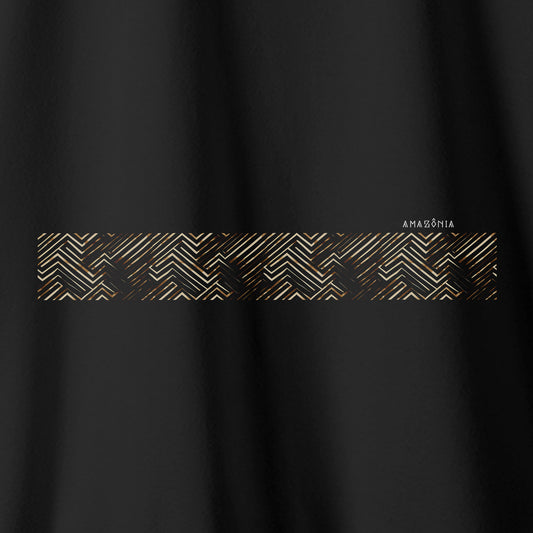 Camiseta Amazônia KAYAPÓ GRAFISMO - PRETO - cód 0586