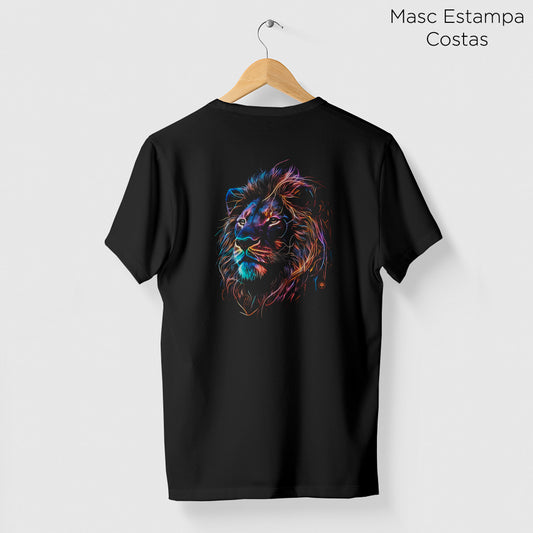 Camiseta Amazônia LEÃO NEON - PRETO - cód 0672