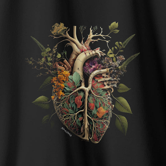 Camiseta Amazônia FLORESTA CORAÇÃO - PRETO - cód 0680