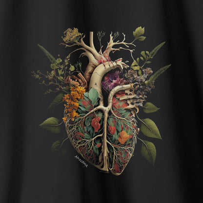 Camiseta Amazônia FLORESTA CORAÇÃO - PRETO - cód 0680