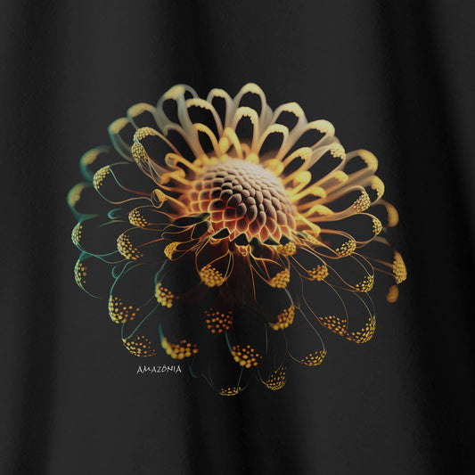 Camiseta Amazônia GOLDEN FLOWER - PRETO - cód 0690