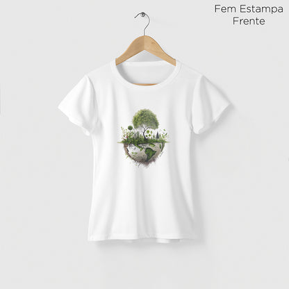 Camiseta Amazônia PLANETA VERDE - BRANCO - cód 0691