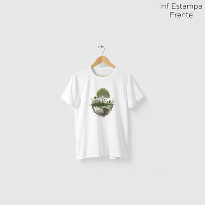 Camiseta Amazônia PLANETA VERDE - BRANCO - cód 0691