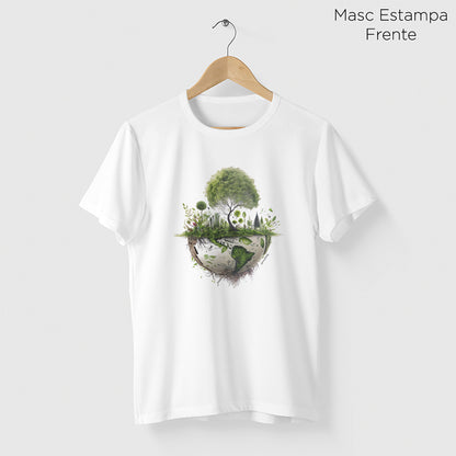 Camiseta Amazônia PLANETA VERDE - BRANCO - cód 0691