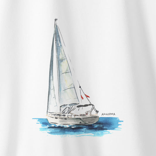 Camiseta Amazônia NAVEGANDO - BRANCO - cód 0705