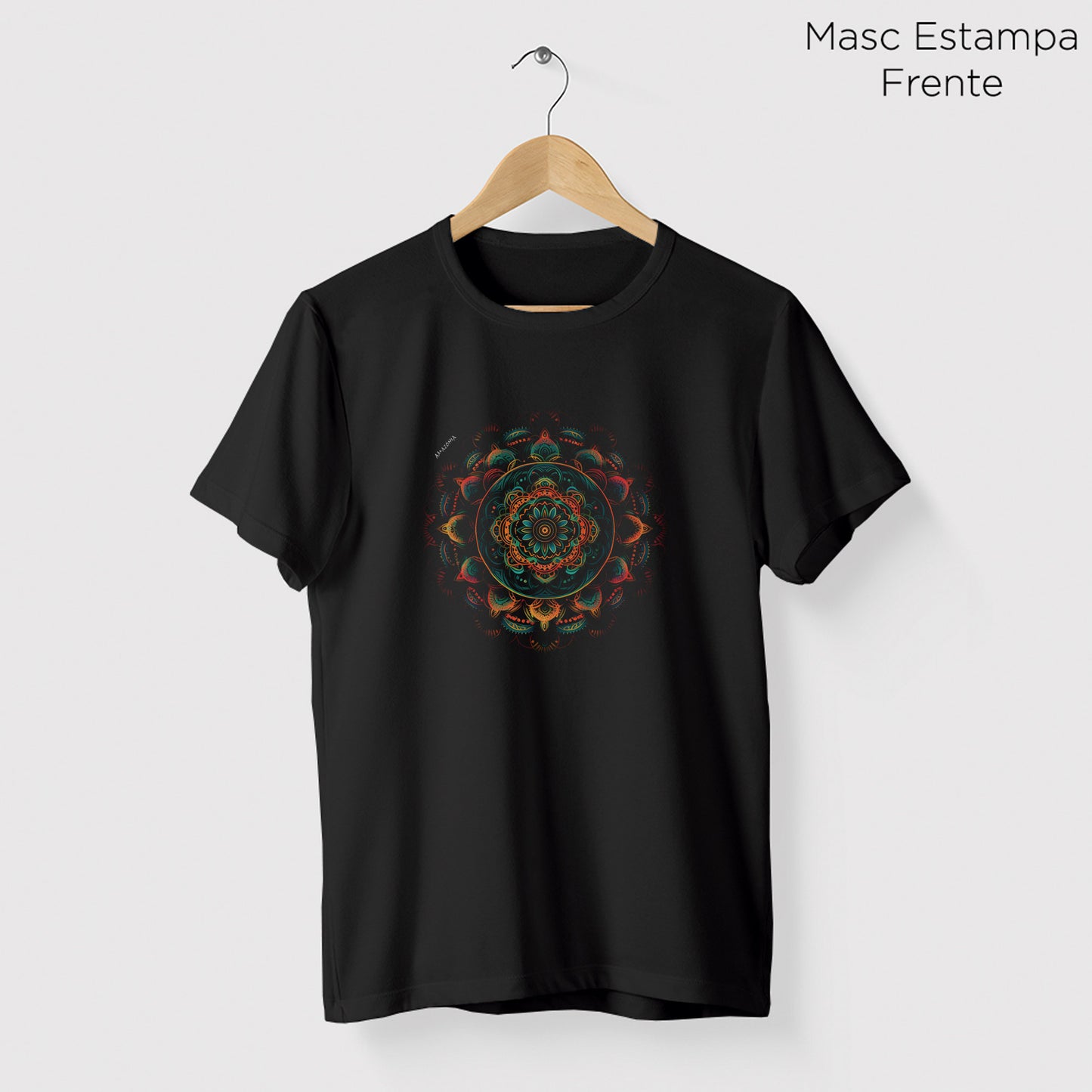 Camiseta Amazônia BLACK MANDALA - PRETO - cód 0736