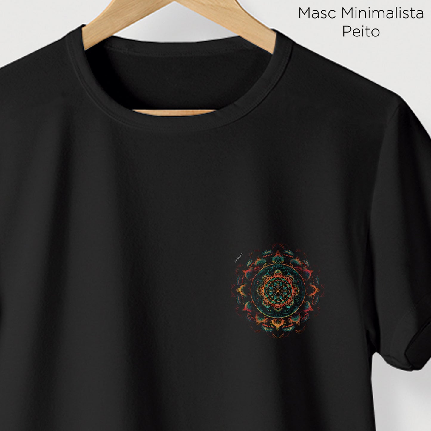 Camiseta Amazônia BLACK MANDALA - PRETO - cód 0736