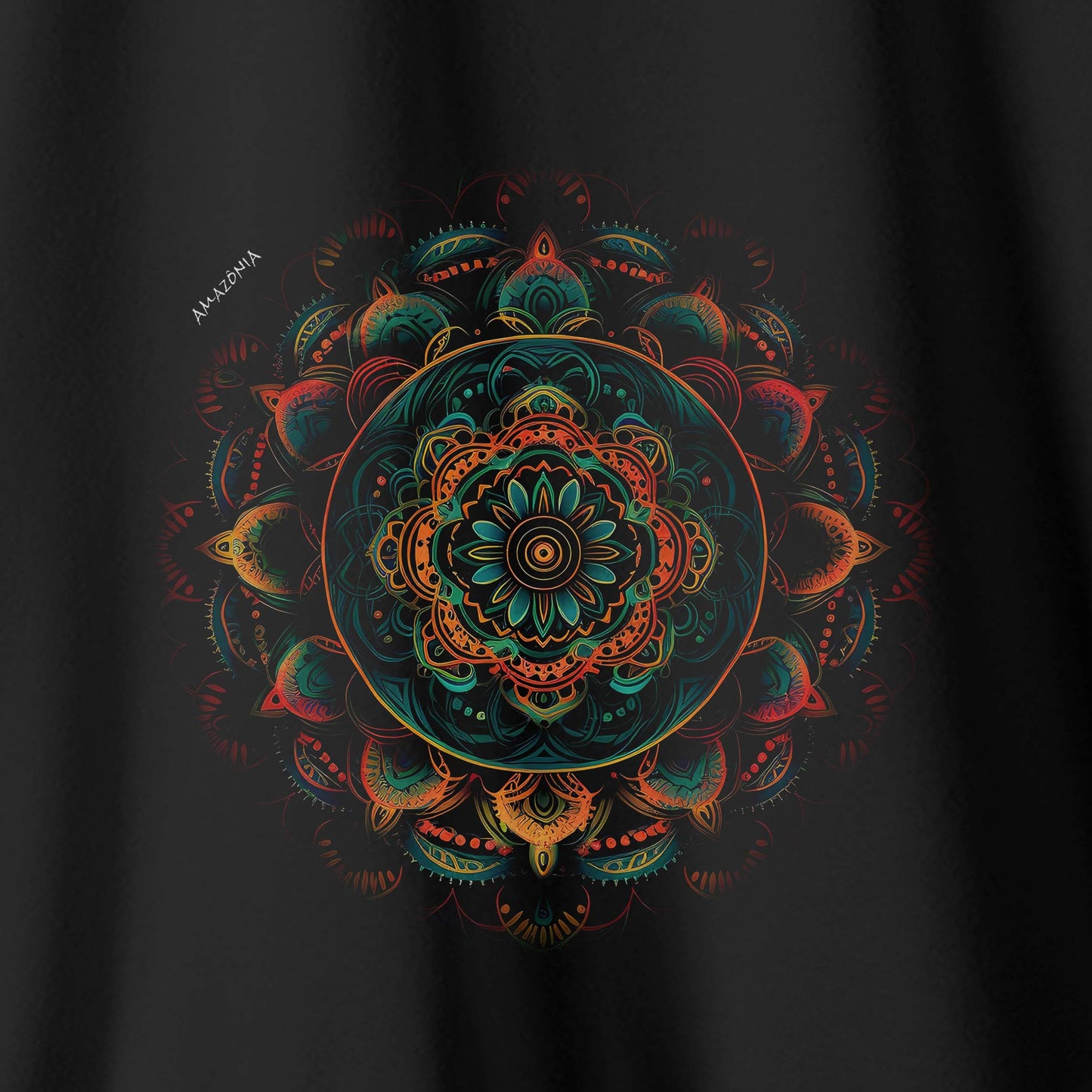 Camiseta Amazônia BLACK MANDALA - PRETO - cód 0736