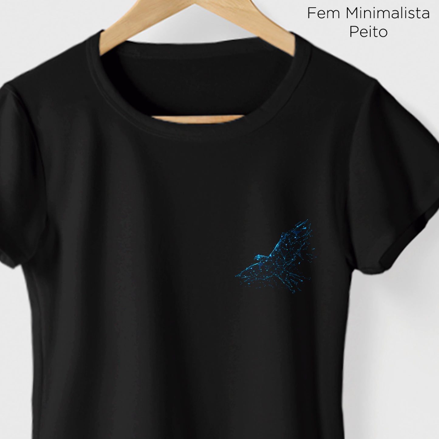 Camiseta Amazônia CARCARÁ HOLOGRÁFICO - PRETO - cód 0743