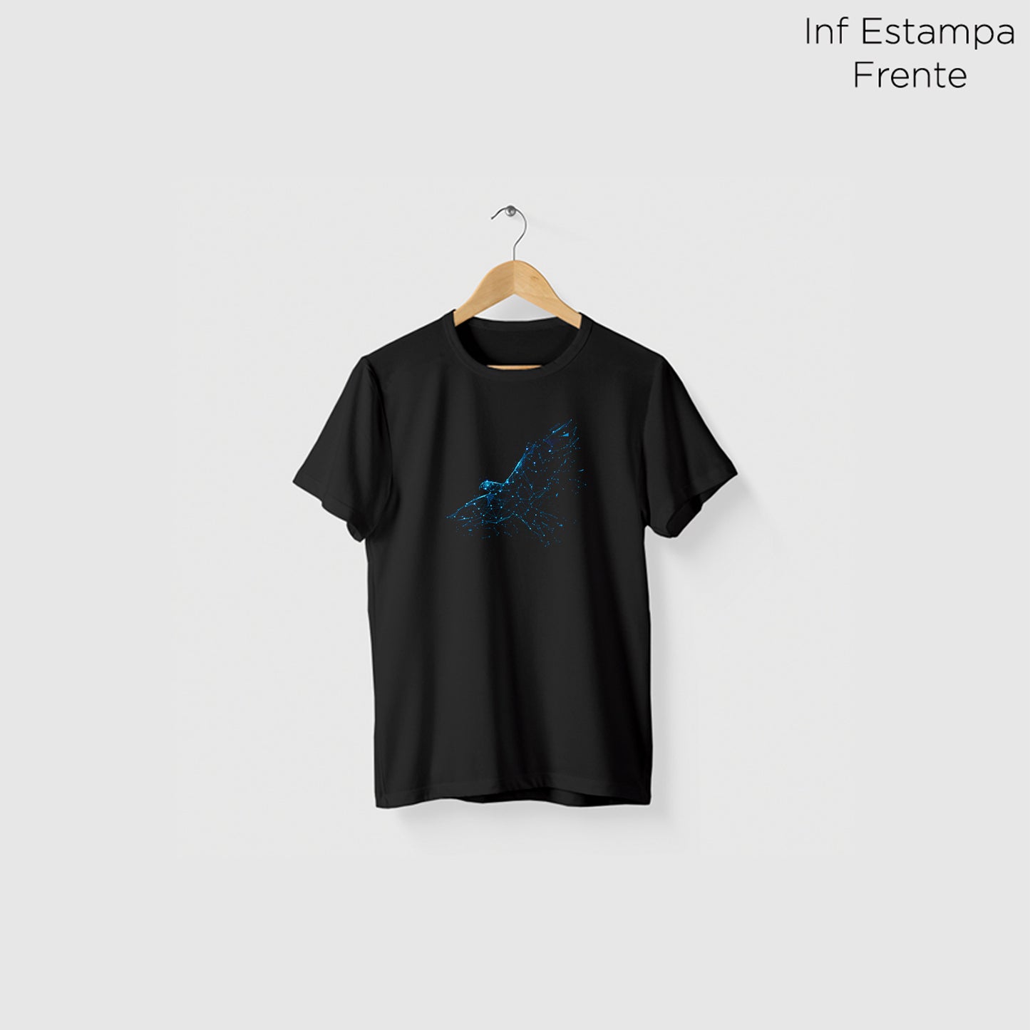 Camiseta Amazônia CARCARÁ HOLOGRÁFICO - PRETO - cód 0743