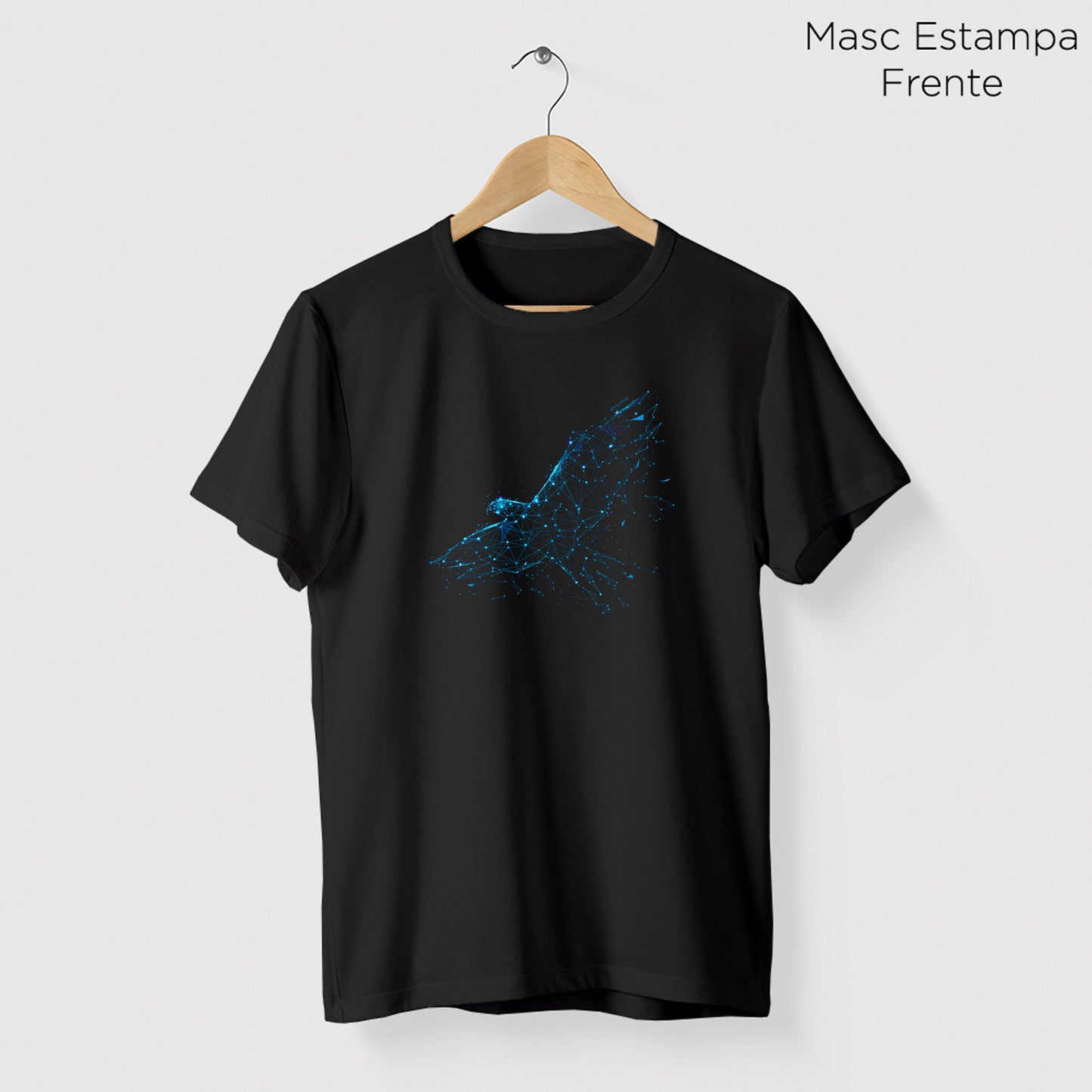 Camiseta Amazônia CARCARÁ HOLOGRÁFICO - PRETO - cód 0743