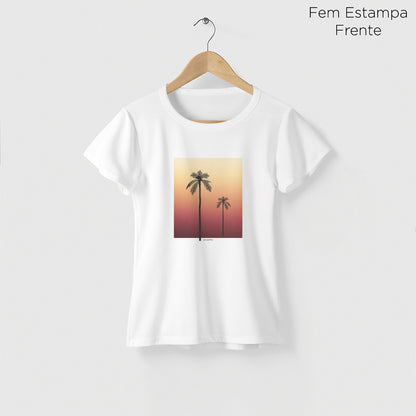 Camiseta Amazônia SUNSET PALM - BRANCO - cód 0765