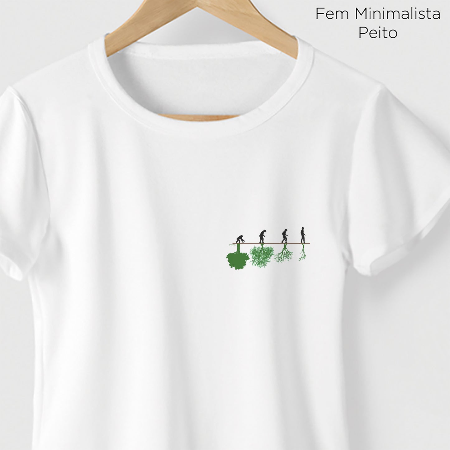 Camiseta Amazônia ASSIM CAMINHA A HUMANIDADE - BRANCO - cód 0789