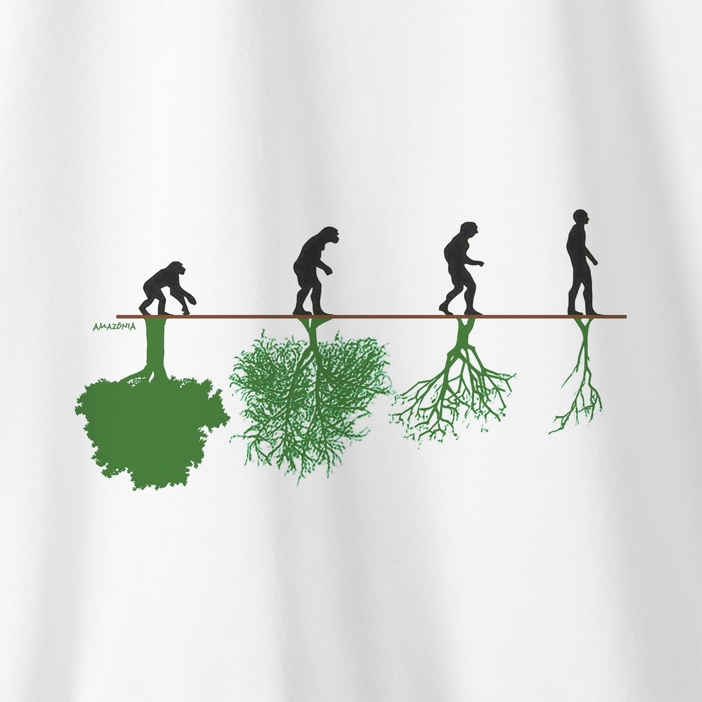 Camiseta Amazônia ASSIM CAMINHA A HUMANIDADE - BRANCO - cód 0789