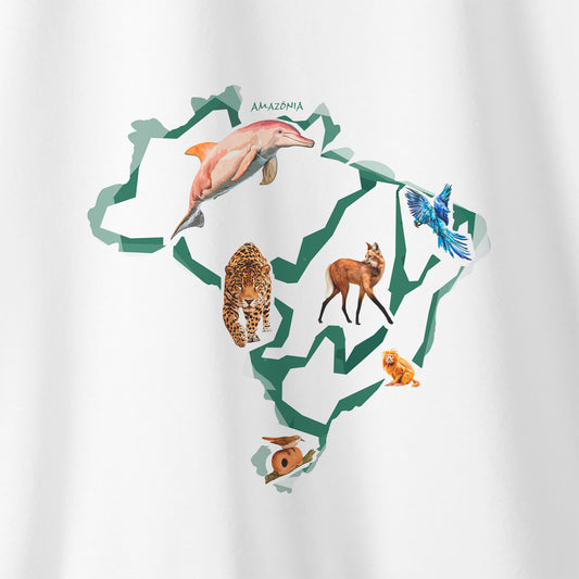 Camiseta Amazônia BIOMAS - BRANCO - cód 0823