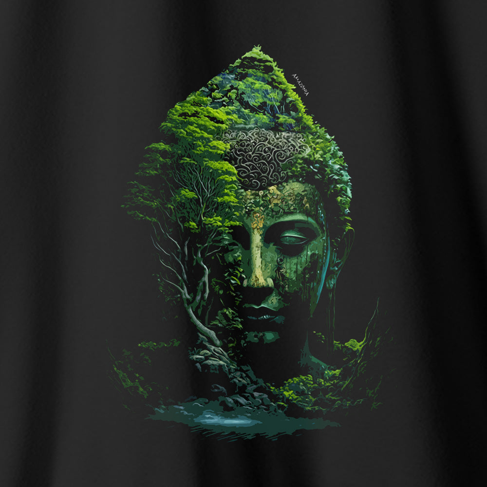 Camiseta Amazônia BUDA FLORESTA - PRETO - cód 0910