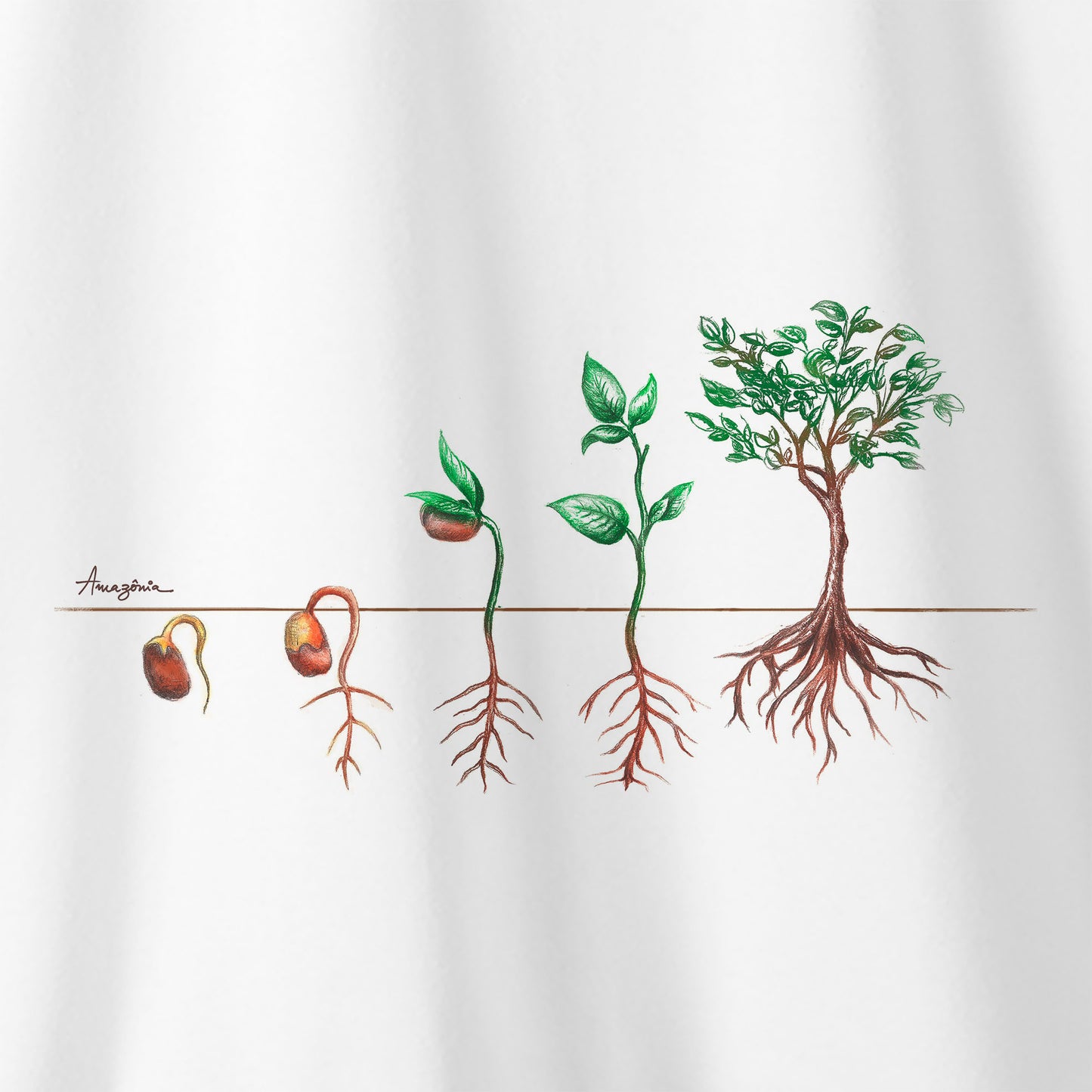 Camiseta Amazônia PLANTE UMA SEMENTE – BRANCO - cód 1168