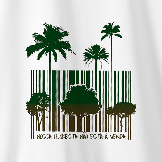 Camiseta Amazônia CÓDIGO FLORESTA - BRANCO - cód 1228